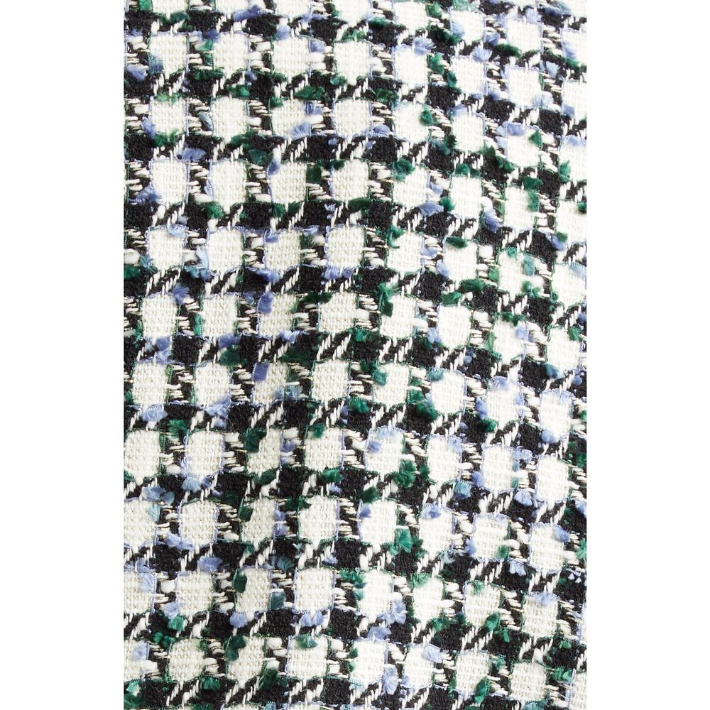 Veronica Beard Diego Dickey Jacket Black White Classic Plaid Tweed Blazer Size 8 - Picture 3 of 14